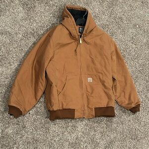 Carhartt Men's Brown Hooded Lined Jacket